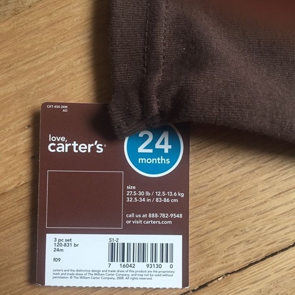 ➡️2/$25!⬅️ NWT! Carters 3 piece set ! - Picture 4 of 4